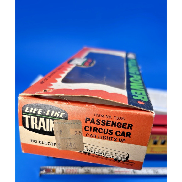 Vintage Life-Like Trains Passenger Circus Car HO Electric, T585, Original Box - Picture 16 of 16